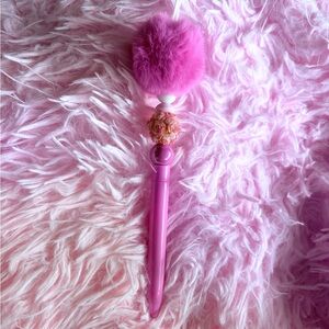 Pink Fluffy Pom Pom Pen